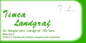 timea landgraf business card